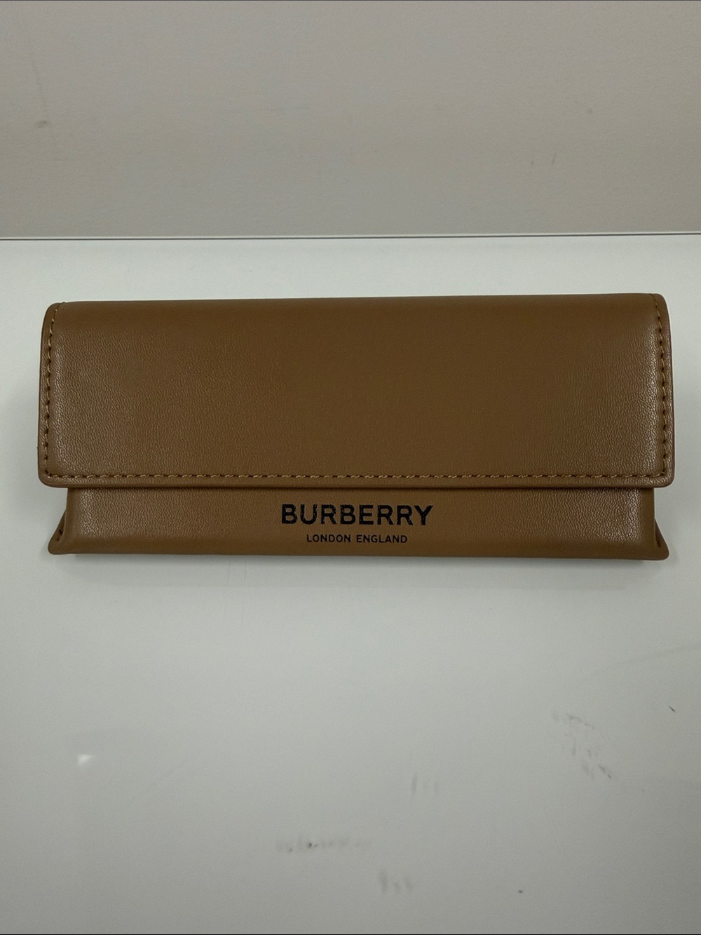 Burberry Brown Leather Eyewear Case